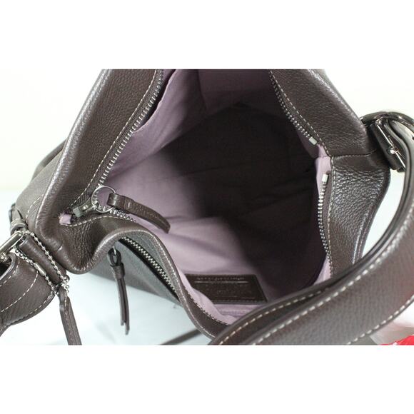 Coach Legacy Pebbled Leather Hobo Bag Chocolate Brown F15064 - Picture 3 of 6